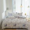 Nuevo estilo de algodón lavado de ala ancha estampado de cuatro piezas Juego de ropa de cama para el hogar de alta densidad y alto recuento Cuatro estaciones Universal Exquisito Agradable para la piel