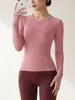 Camiseta deportiva de manga larga para mujer, corte ajustado, de secado rápido, adecuada para fitness, senderismo, running, yoga, top versátil