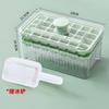 Molde de silicona para cubitos de hielo tipo prensa, para refrigerador, con tapa, sellado para el hogar, de grado alimenticio