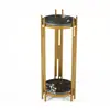 Estilo Nórdico Hierro Forjado Estante para Flores Estante de Almacenamiento Sala de Estar Simple Interior Balcón Lujo Ligero De Pie Mármol Verde Estante para Flores