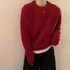 Suéter de Tricô Aveludado Macio e Ceroso com Estampa de Guaxinim para Mulheres no Inverno, Gola Alta, Tricô de Lã Preguiçoso e Solto, Camada Base Interna