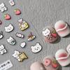 TENSOR pegatinas de uñas delgadas tridimensionales resistentes lindas adhesivas joyería TS-3394 oso horneado