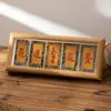 Mini Porta-Retrato de Mesa Song Jin Pintura Caligráfica Núcleo Porta-Retrato Cartão Decorativo Moldura para Fotos Estilo Chinês Ornamentos de Bom Presságio Não