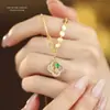 Colar de prata de lei S925 trevo da sorte de quatro folhas para mulheres, novo estilo chinês com cravação de zircônia, corrente clavicular, como visto na transmissão ao vivo do Douyin