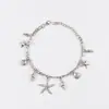 Tobillera de Concha de Caracol Plata Estilo Nuevo Retro Transfronteriza Moda de Verano Popular Borla Estrella de Mar Colgante Accesorios para el Pie