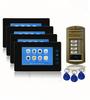 Home 2-3-4 Apartamento/ 7 pulgadas Color HD Video Intercom Timbre Sistema de Control de Acceso con Tarjeta de Deslizar Puede Foto Video