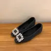 Mocasines de invierno cálidos para mujer, forrados de polar, de punta poco profunda, suela suave, punta cuadrada, adornados con pedrería y tacón oculto