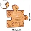 Mz1021-1031 Adornos de Bloques de Construcción en Forma de Corazón para el Día de la Madre Transfronterizos Regalos Navideños de Madera Decoración del Hogar Exhibición de Mesa