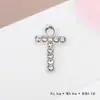 Acessórios de Pingente de Letra com Strass Cruzado Europeu e Americano Moda Elegante Versátil Pingente de Liga Material para Acessórios de Joias DIY