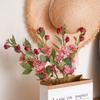 Xiangmanlang Camélia Buquê Flores Artificiais Fabricante Flores Falsas Plantas Verdes Atacado Decoração de Casamento Artesanato Ins Transfronteiriço