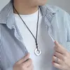 Pingente de fivela de paz corajosa em prata de lei 999, pingente de colar da moda para homens e mulheres, acessórios sólidos