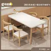 Mesa de Comedor para el Hogar Simple Pequeño Apartamento Sala de Estar Mesa para Comer Restaurante Catering Tienda de Fideos Restaurante de Comida Rápida Juego de Mesa y Sillas Comercial