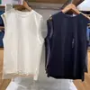 Camiseta sin mangas de mezcla de algodón para hombre y mujer 2026 Verano Color Sólido Absorbe el Sudor Camiseta sin Mangas 482760/475363