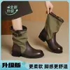 Botas Martin de lona con plataforma Melard, estilo mujer, nueva colección otoño 2026, Botas Western, Botas de cowboy