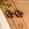 Accesorio DIY de Talla Antigua en Madera de Durazno para la Riqueza, Colgante de Cadena para Teléfono del Caballo del Zodiaco, Adorno Colgante para Bolso