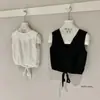 WGWE9473 Guangzhou Trece Líneas Ropa de Mujer 2026 Nuevo Top Chaleco Blusa sin Mangas Cuello en V Francesa de Atar Verano
