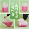Cubo de Plástico Engrosado de 5L, Resistente a Ácidos y Álcalis, Contenedor Plano de Grado Alimenticio, de 5 Litros con Líneas de Escala, Cubo de Plástico Químico, Jarra de Plástico Sellada