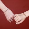 Pulseira de Feijão do Amor em Ouro Puro 999 Feijão de Ouro Duro 3D Fio Vermelho Trançado Contas de Transferência de Ouro Puro Presente de Dia dos Namorados