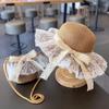 Bolsa de Praia de Pérolas para Meninas de Renda Princesa Sombra e Sol Conjunto Mais Fácil para Combinar Malha Palha Personalizada Branca Transversal