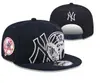 Boné de beisebol da MLB para homens e mulheres, boné de aba reta bordado, boné de hip-hop, boné do time Yankees e Dodgers, boné de aba larga da marca da moda