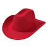 Sombrero Vaquero Occidental de Fieltro Suave para Hombre y Mujer Sombrero Casual de Ala Ligera Simple Sombrero Jazz Estilo Europeo y Americano