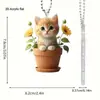 Transfronteiriço Novo Produto Mais Vendido Formato de Gato Laranja Mochila Pendurável Pingente de Carro Decoração de Casa Fofo Gato Pingente de Carro