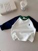 Camiseta Base para Niños con Forro Polar para Hombre Invierno Nuevo Top Interior para Niños Espesado Bebé Contraste Color Camiseta Mujer Terciopelo de una Pieza