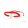 Cuerda de mano tejida a mano de acero inoxidable con cruz de color múltiple de estilo simple transfronterizo, cadena de pulsera tejida para pareja, en stock, venta al por mayor