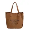 Bolso de Lona Vintage Transfronterizo para Mujer, Gran Capacidad, Bolso de Mano Estilo Casual, Bolso de Hombro Versátil