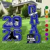 Sinalização de Jardim para Temporada de Formatura 2026 Alfabeto Números Sinalização de Jardim Tema Decorações de Feriado Sinalização Externa para Jardim Personalização