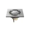 Desagüe de piso de acero inoxidable de alta calidad en color gris plomo, alto caudal, para baño, regadera, lavadora, alcantarilla, a prueba de insectos y olores