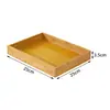 Bandeja de Madera Rectangular Bandeja para Exhibir Pan Estilo Chino Tienda de Pasteles Bandeja para Hornear Pastelería Plato para Exhibir Productos Secos