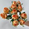11 Flor Artificial Rosa Bud Bingxin alta calidad Hidratante Visual Decoración del Hogar Mesa de Comedor Flor Rosa Boda