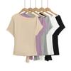 Sy9160-25 Estilo Coreano Pura Pasión Chica Caliente Holgado Perezoso Cintura con Correa Hombro Cruzado Camiseta Top Relajado para Mujer