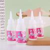 Pegamento de alcohol de 30 ml, cuerda de lino no tejida, pegamento para pintar botones, material artesanal baolilong para niños, pegamento suave transparente.