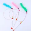Fábrica em estoque arame de aço pena vara engraçada para gato vara longa elástica rato peixe vara engraçada para gato brinquedo de gato atacado transfronteiriço