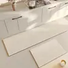Tapete de Cozinha de Terra de Diatomáceas Estilo Wabi-Sabi de Alta Qualidade, Absorvente de Água, Antiderrapante, Resistente a Manchas, Resistente ao Desgaste, Tapete Longo para Sala de Jantar, Em Estoque para Atacado