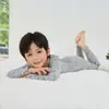 Otoño e Invierno 2025 Nuevo Conjunto de Ropa Interior y Pijamas de Algodón Cepillado para Niñas Estilo Japonés y Coreano, Sin Huesos, Tallas Mediana y Grande
