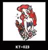 Pegatinas de tatuajes de dibujos animados de chicas hermosas, estilo ins, pintadas a mano, serie de anime japonesa