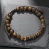 Amazon Ventas Calientes Transfronterizas Pulsera de Calavera con Cuentas Hecha a Mano para Hombre Estilo Retro Cuentas de Madera Turquesa Pulsera de Concha de Coco para Mujer
