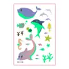 Adesivos de Tatuagem Oceano que Brilham no Escuro Transfronteiriços Desenho Animado Infantil Baleia Pequena Golfinho Festa Adesivos Temporários Luminosos