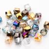 Venta al por mayor accesorios de joyería hechos a mano DIY Cristal cuentas sueltas chapado de alta temperatura agujero lateral cuentas cuadradas cuentas para pulsera accesorios para el cabello