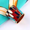 Qingdao fábrica esmalte esmalte jóias lenço de seda fivela anel titânio aço longo xale fivela cachecol quadrado cachecol acessórios atacado