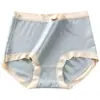 Pantaletas Antibacterianas de Seda de Morera para Mujer, Algodón Puro, Cintura Alta, Tallas Grandes, Control de Abdomen, Elevación de Glúteos, Pantaletas de Algodón de Color sin Costuras