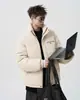 Chaqueta de algodón cálida de otoño e invierno para hombre, nuevo estilo coreano 2026, moderna para jóvenes, con cuello alto, versátil, abrigo casual de algodón para hombre