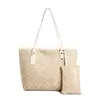 Bolsa Tote Texturizada com Estampa Vintage para o Dia a Dia, de Ombro, Moda Europeia e Americana Feminina, Nova Moda 2026, Bolsa de Grande Capacidade