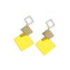 Pendientes de Botón Geométricos Rombo Minimalistas 2025 para Mujer, Diseño de Nicho con Colores Contrastantes, Modernos y Versátiles para el Viaje Diario