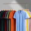 Camisa Polo de Manga Corta para Hombre de Algodón Mercerizado Ropa Corporativa de Verano para Grupos Camisa de Solapa Publicitaria para Hombre y Mujer Camiseta Ropa de Trabajo