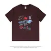Camiseta estampada holgada estilo japonés para hombre y mujer, fresca, casual, cuello redondo, manga corta, ropa exterior juvenil, top versátil Ins