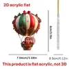 Linterna de Globo de Navidad Adorno Colgante Papá Noel Acrílico Plano 2D Adorno Colgante Nuevo Campana Pequeño Regalo Adorno Colgante para Árbol de Navidad